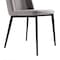 Armen Living Maine Contemporary Dining Chair in Matte Black Finish and Gray Fabric, PK2 LCMNSIGR - alternate 2